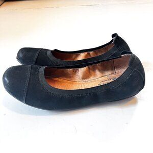 Josef Seibel Pippa Black Suede Flat Size 39 European = 8.5 US